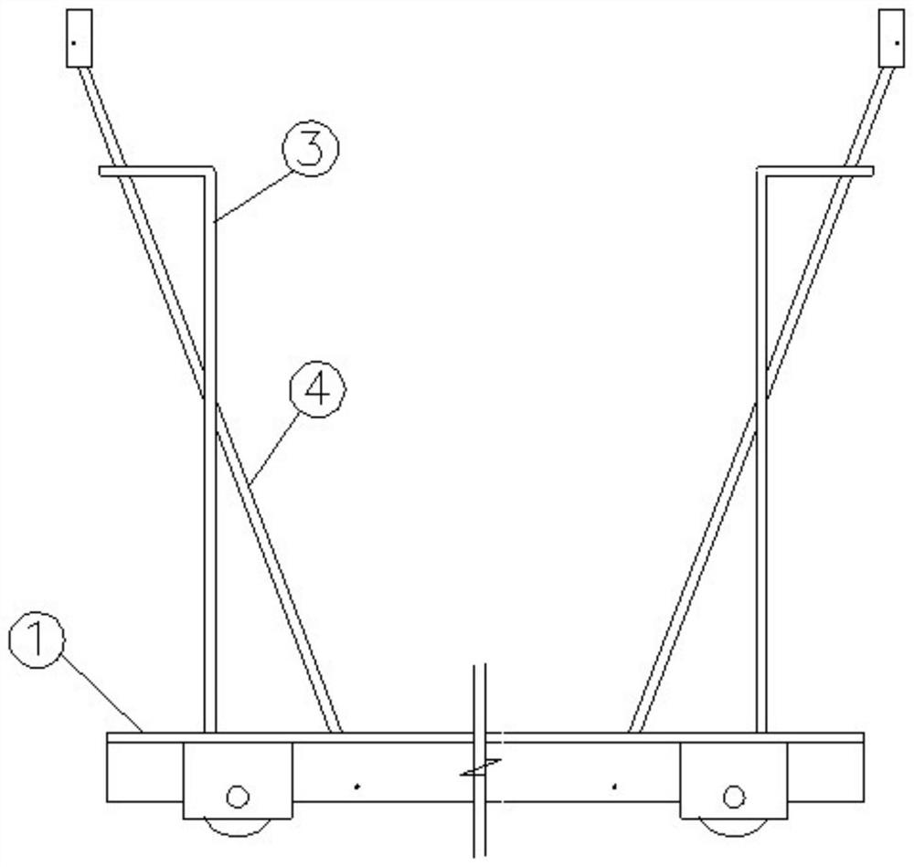 An underground rectangular section tunnel structure formwork construction device