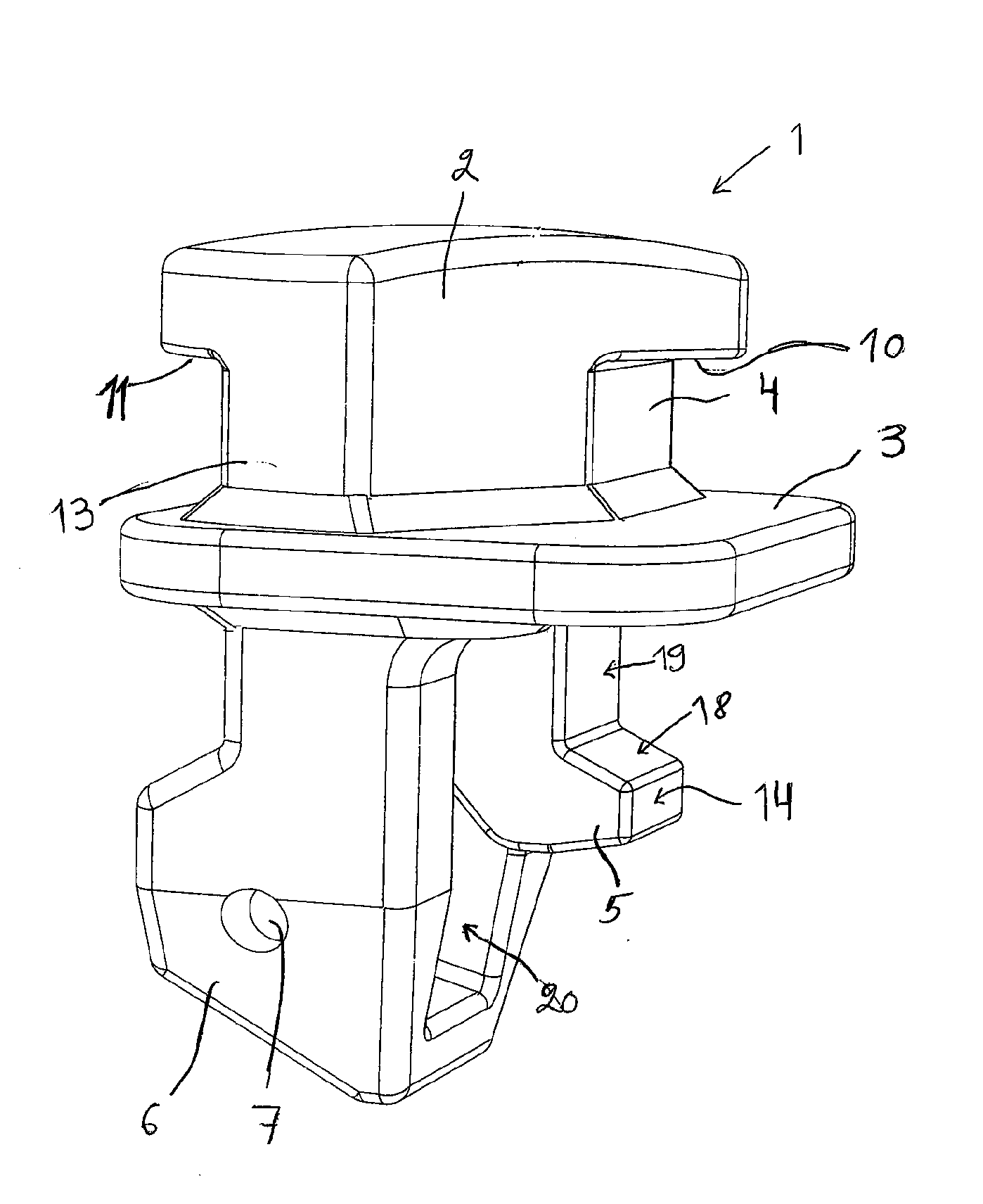 Coupling device for coupling containers, particularly containers used in cargo ships