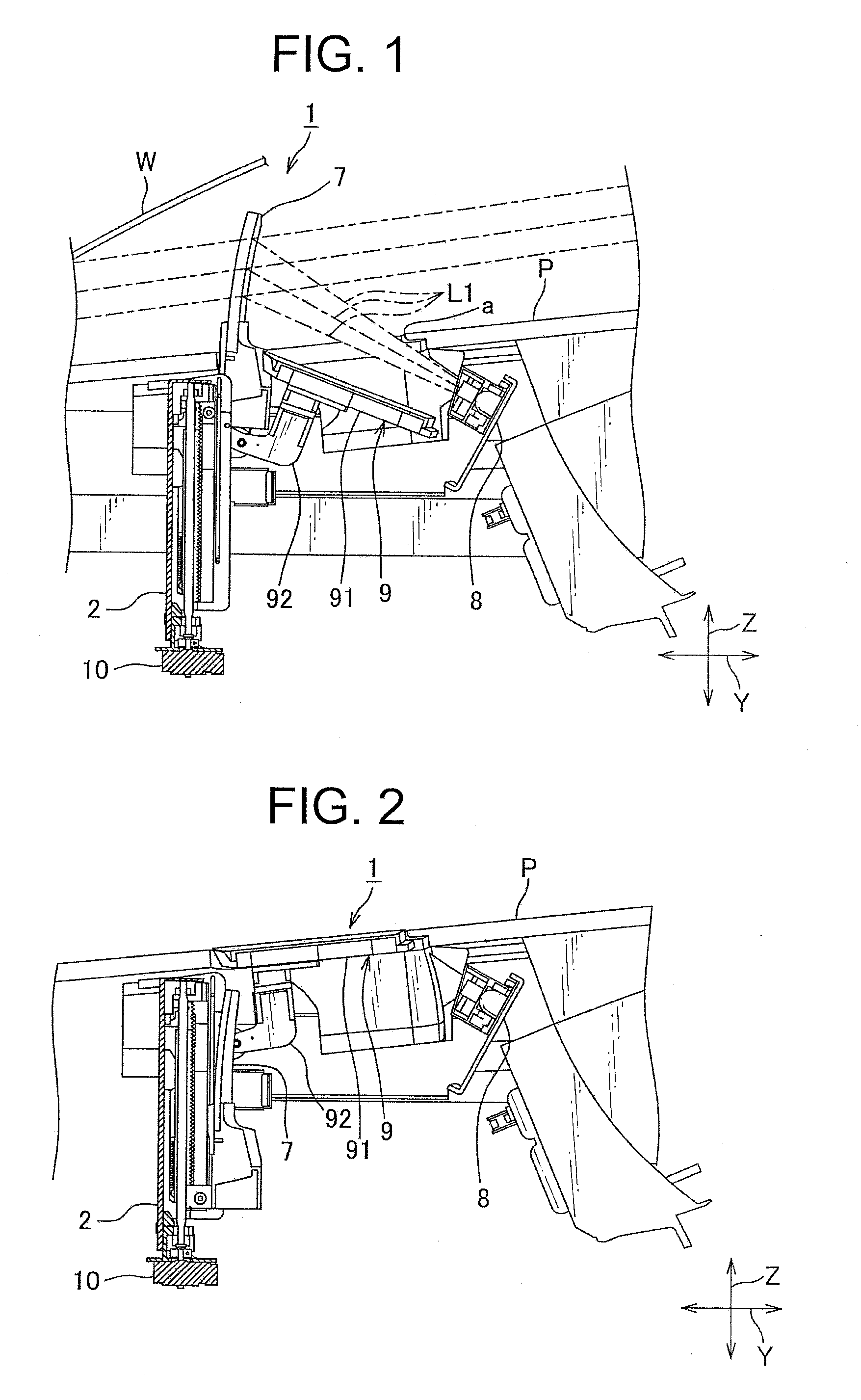 Vehicle display device