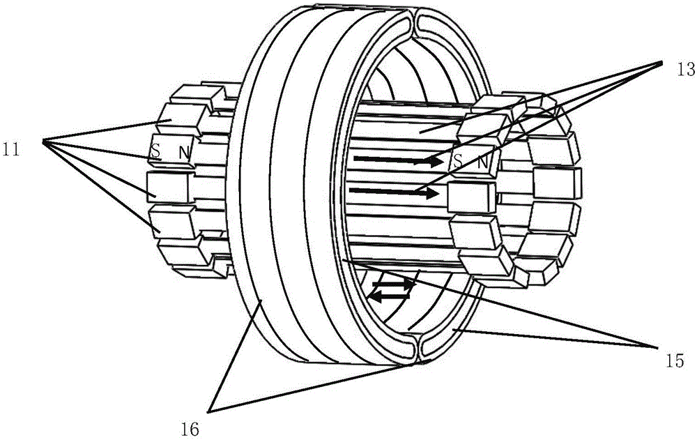 Demountable longitudinal mode guided wave magnetostrictive sensor based on operating cane