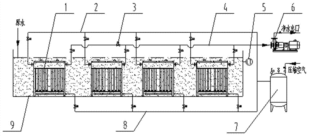 Flooded modular structure flat plate ceramic membrane filtration system