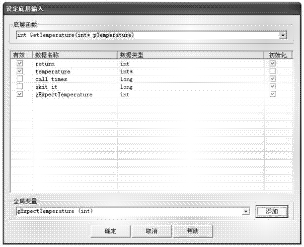 Unit testing system and method supporting table-driven underlying input