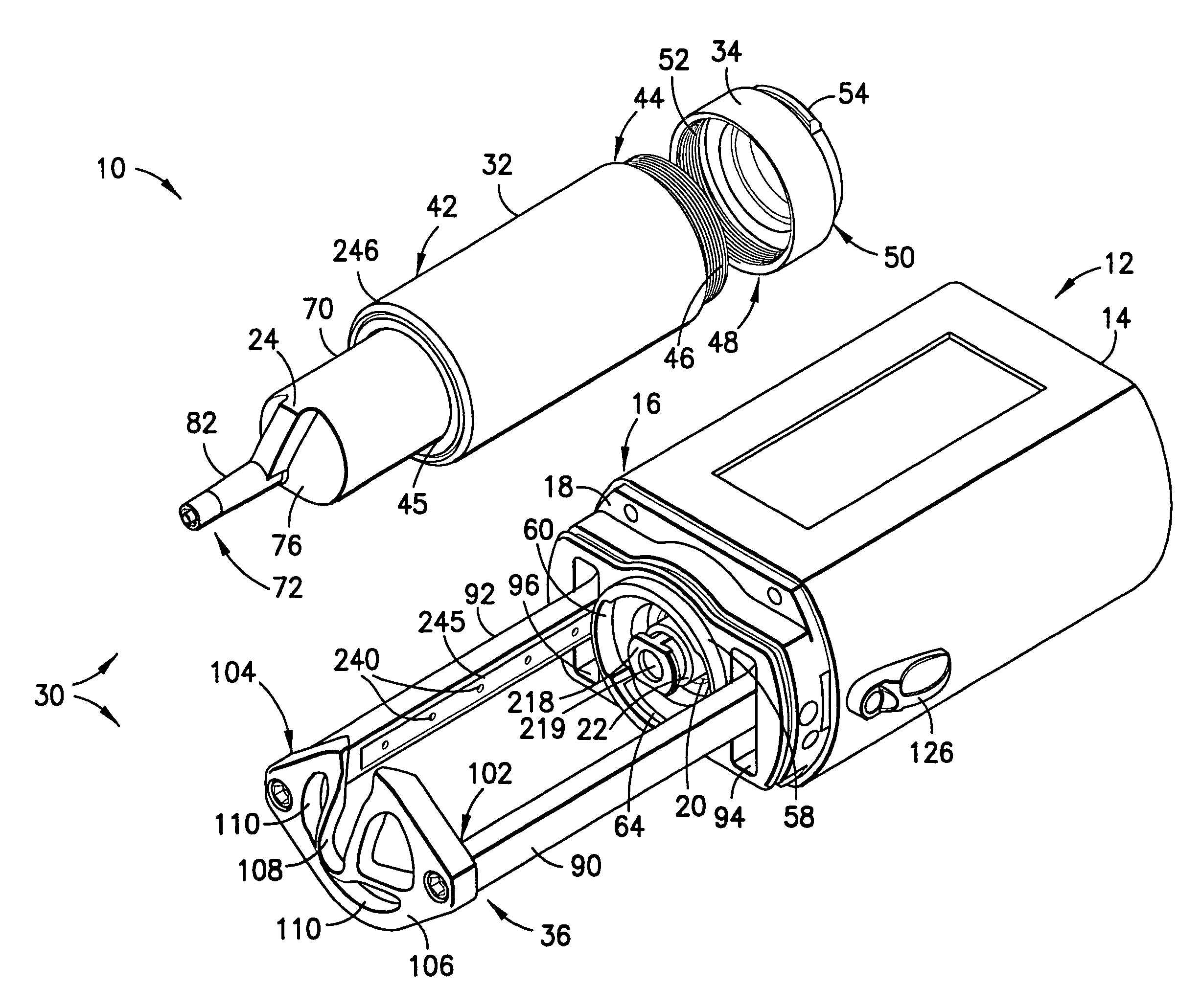 Front load pressure jacket system with syringe holder and light illumination