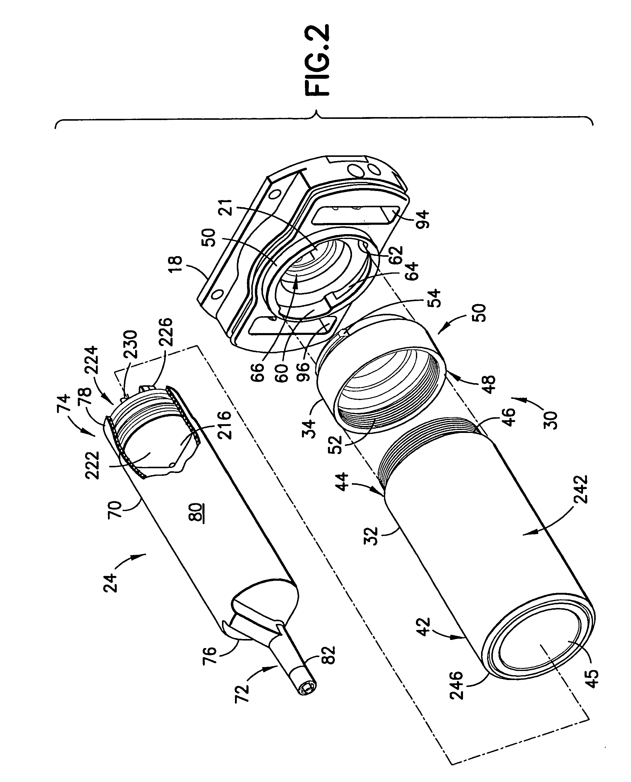 Front load pressure jacket system with syringe holder and light illumination