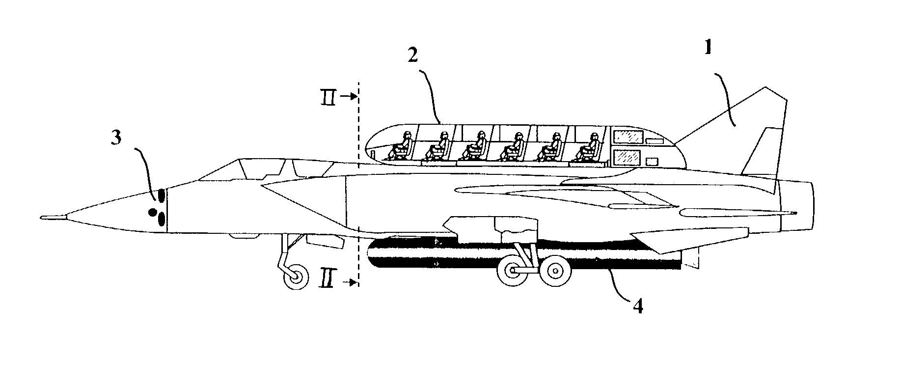 Passenger transport module system for supersonic aircraft