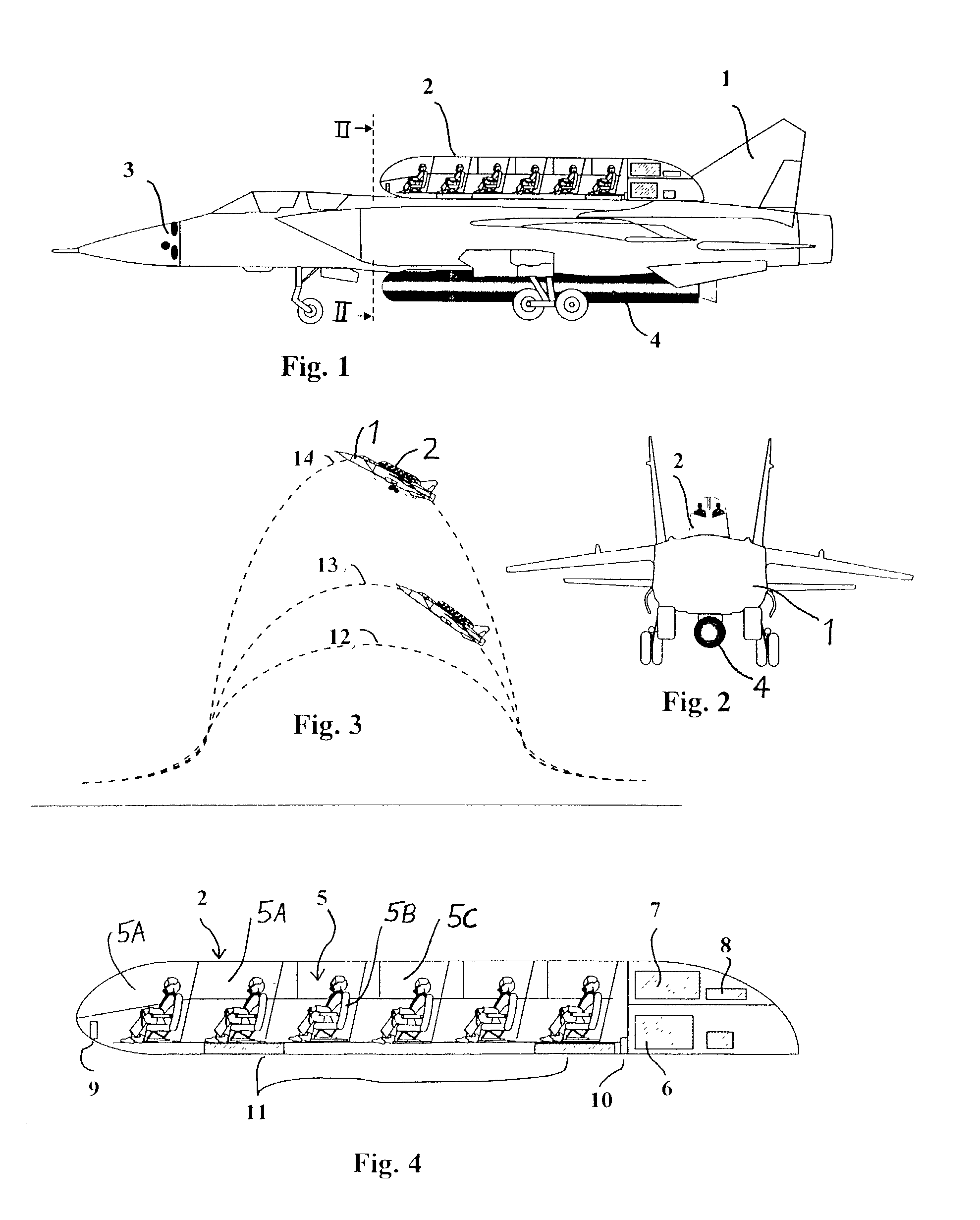 Passenger transport module system for supersonic aircraft