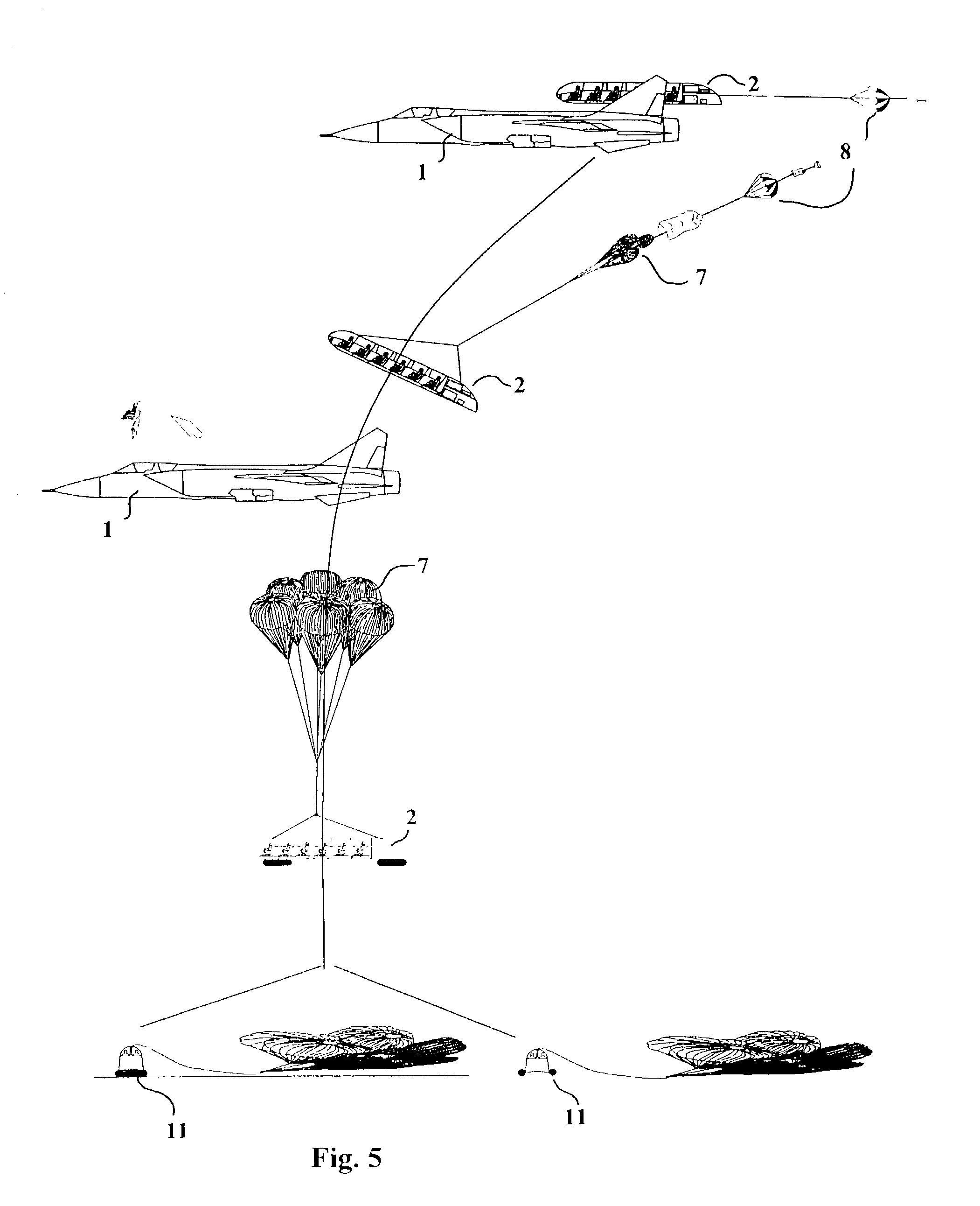 Passenger transport module system for supersonic aircraft