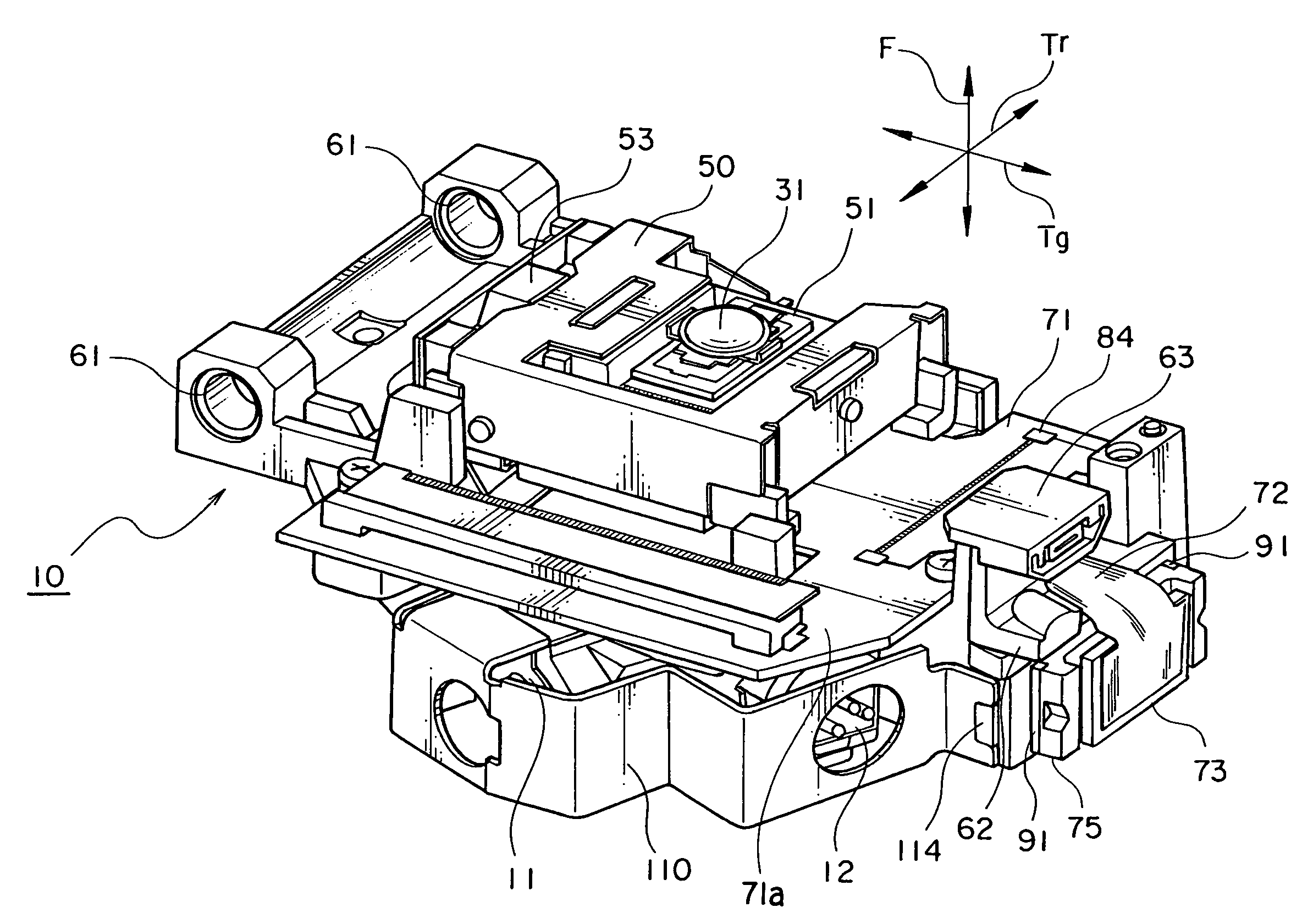 Optical pickup unit capable of easily fixing a PD holder to an optical base