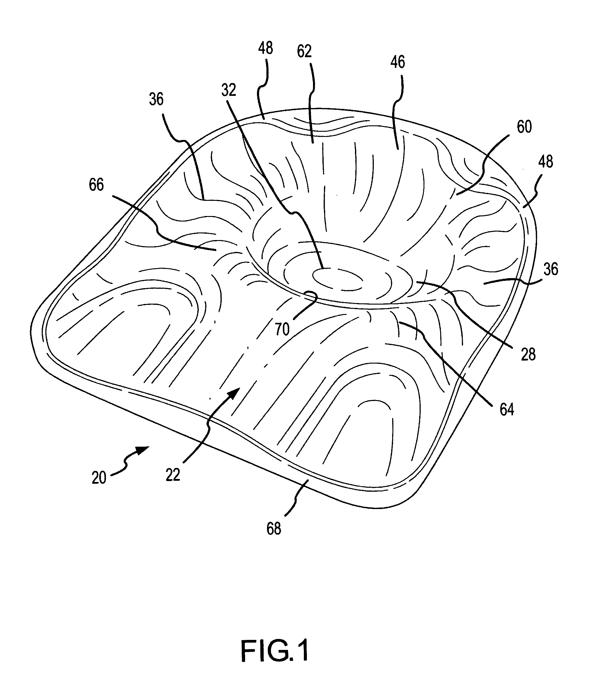 Contoured seat cushion and method for offloading pressure from skeletal bone prominences and encouraging proper postural alignment