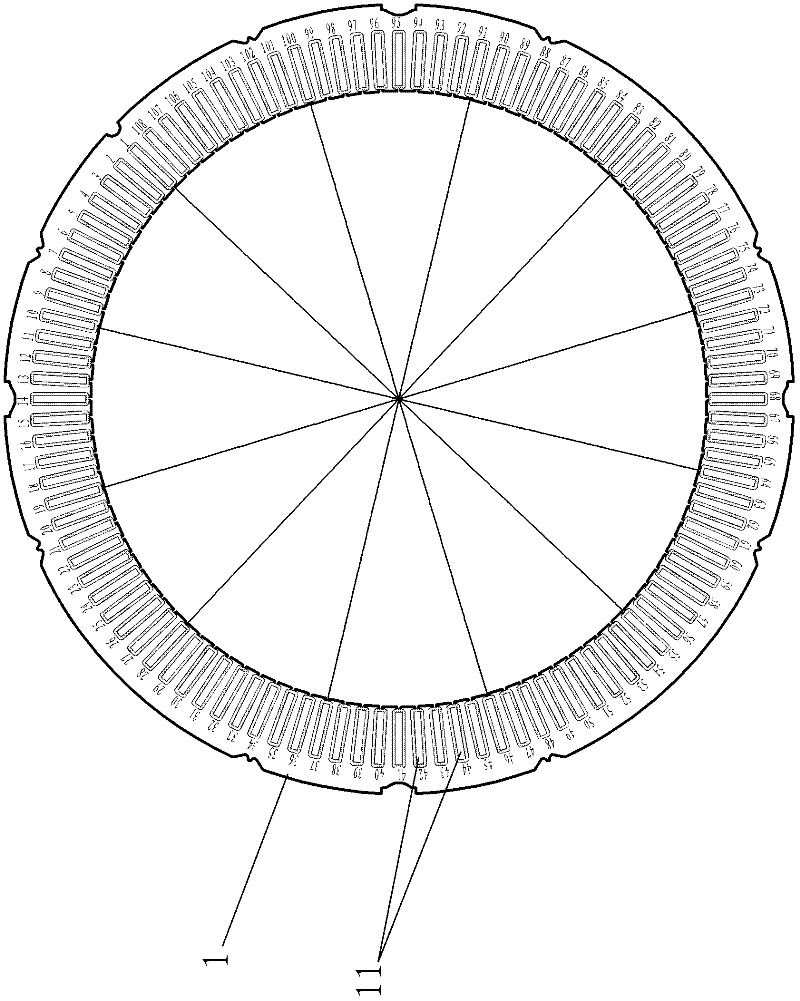 Stator of alternating-current generator and winding method thereof