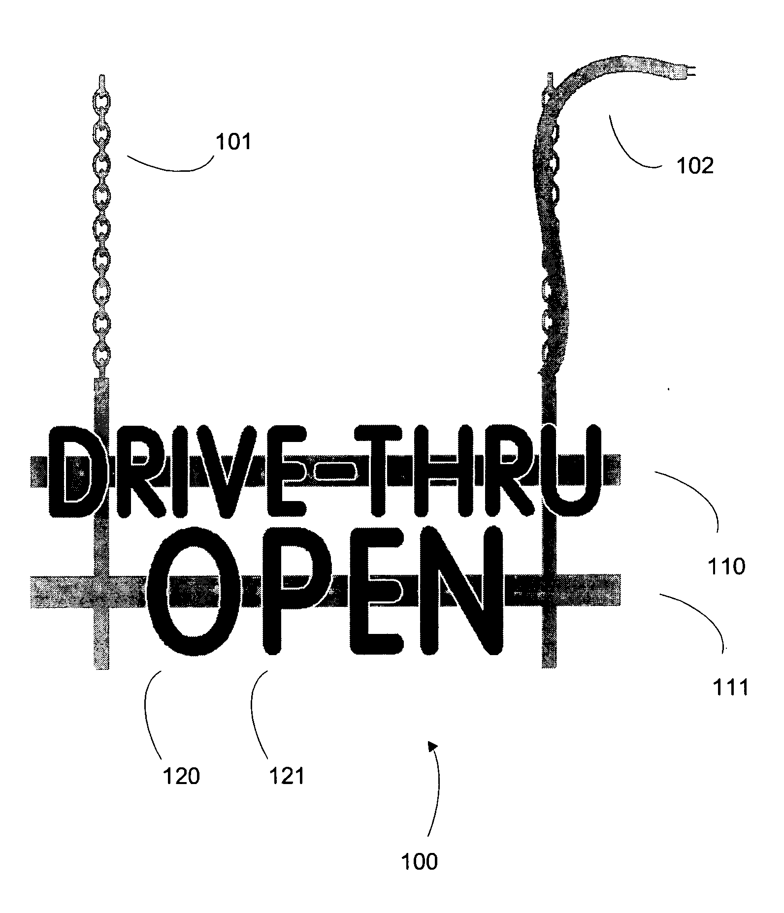 Light emitting diode symbol block apparatus and method for forming non-pixelated signs