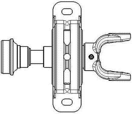 Novel universal joint transmission shaft intermediate support