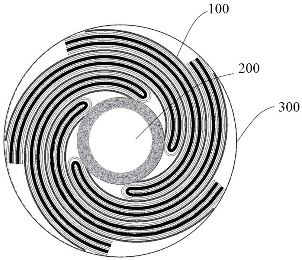 A roll-type membrane element and its preparation method and application