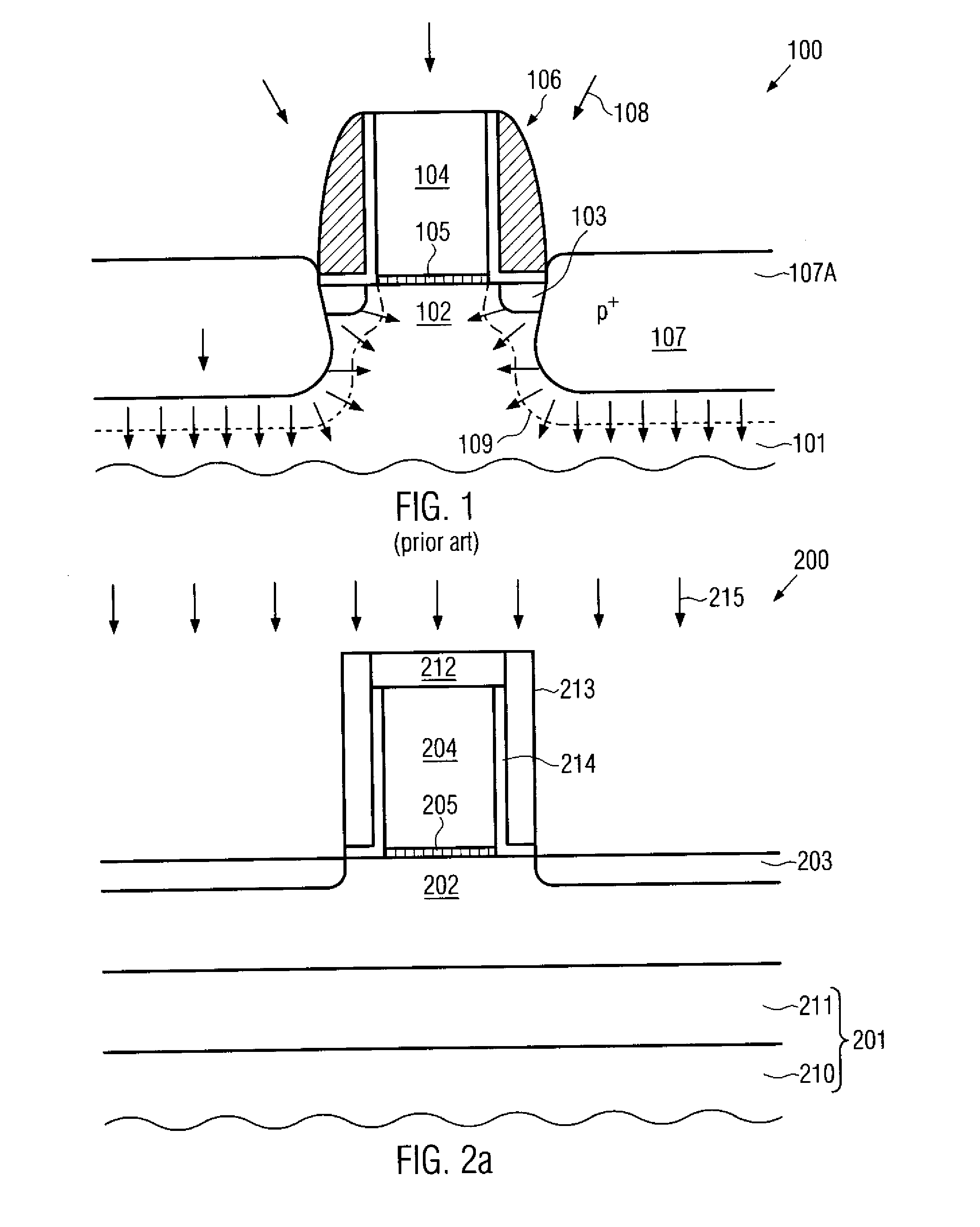 Soi transistor having an embedded strain layer and a reduced floating body effect and a method for forming the same