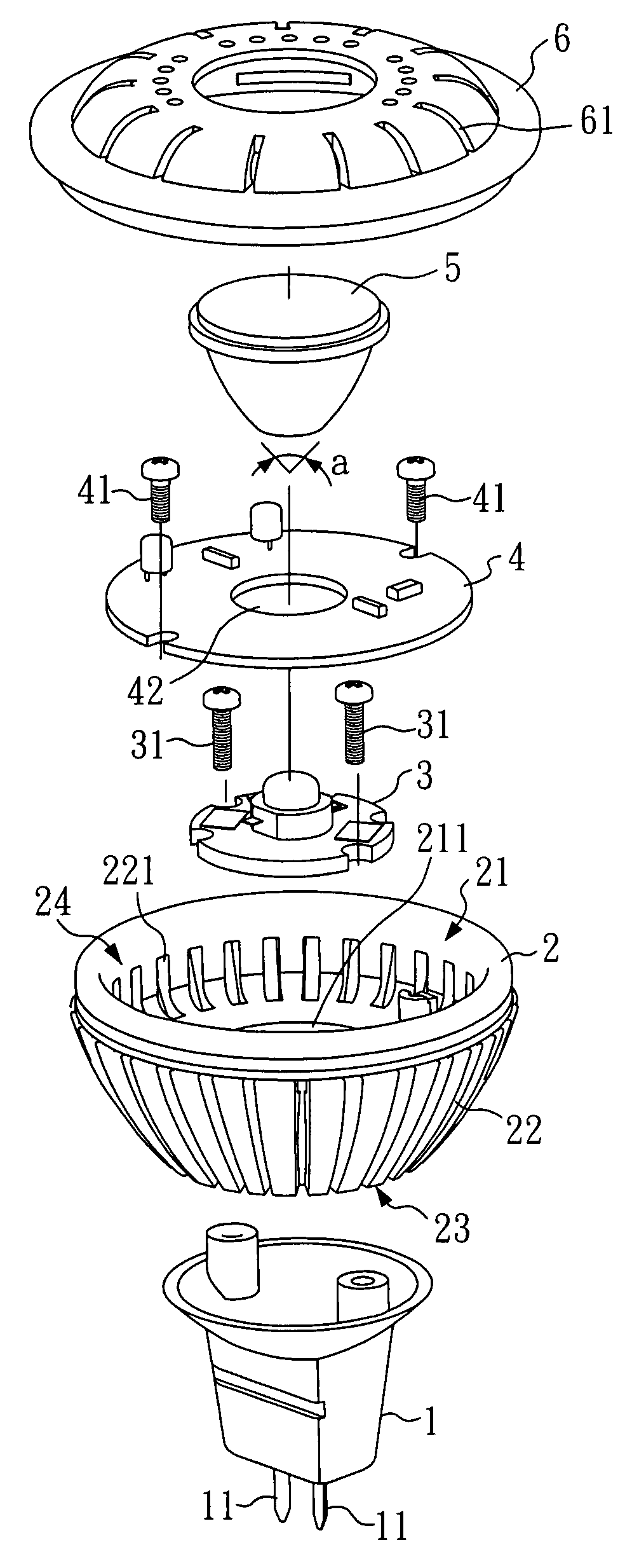 Led lamp structure