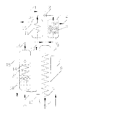 Ammonia water heat separation system driven by waste heat