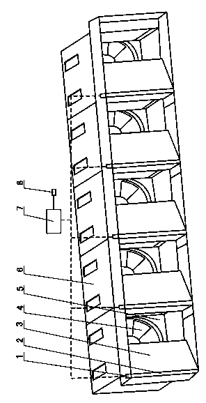 Discrete control type energy-saving efficient radiator for cloud computation server