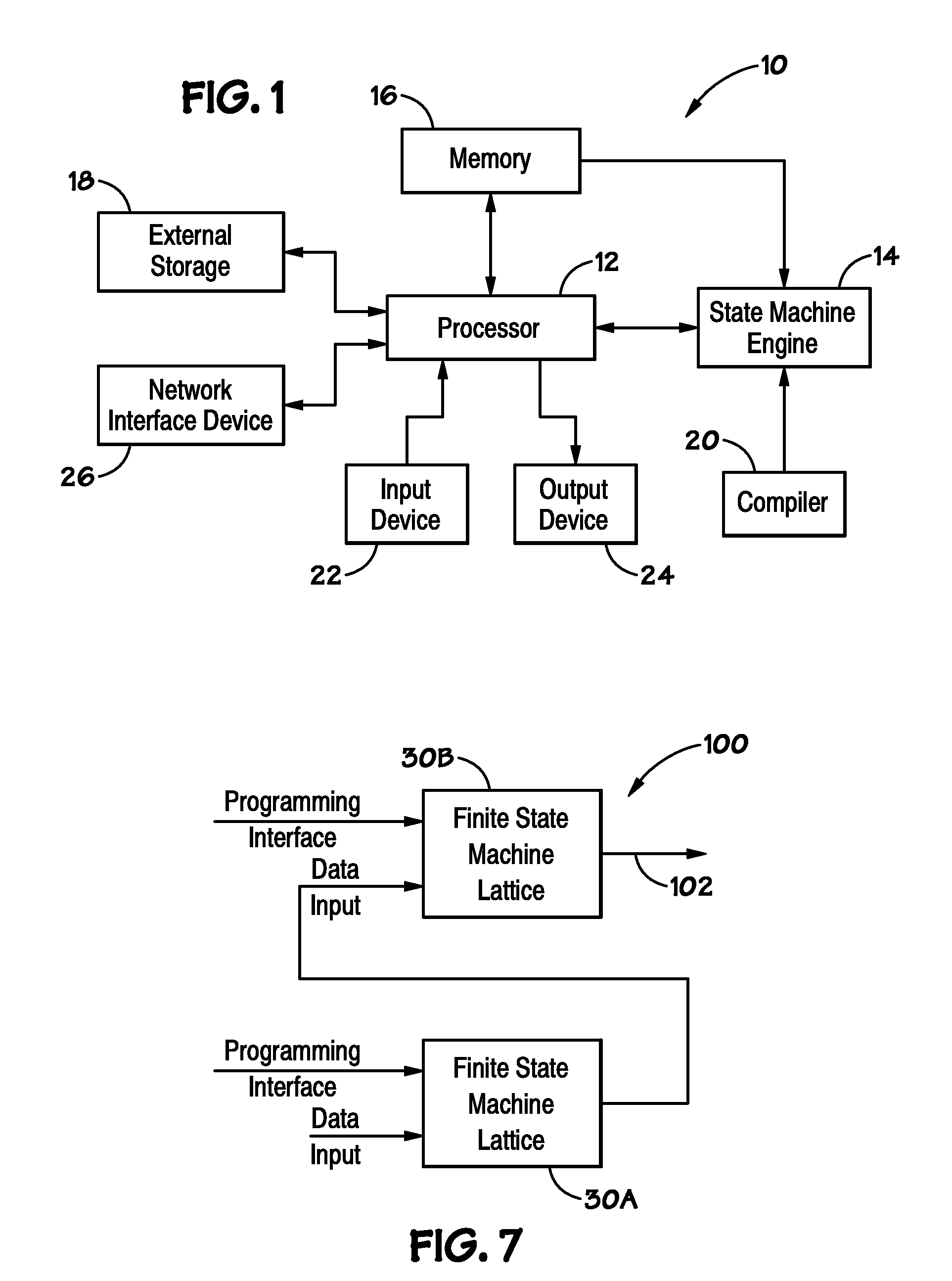 Methods and systems for handling data received by a state machine engine