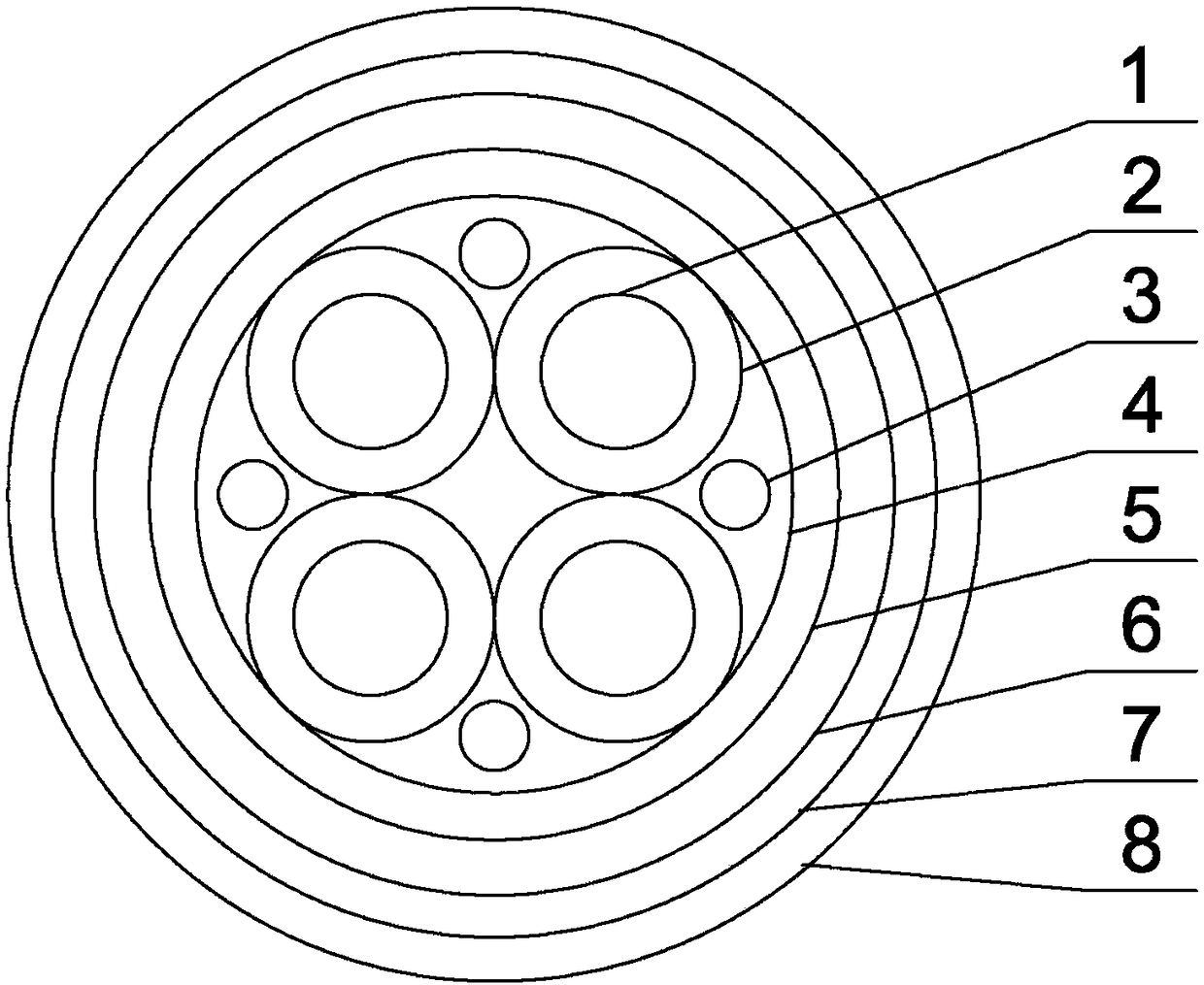 Special anti-aging cable for low wind speed wind-driven generator set