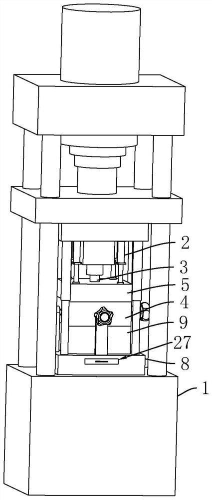 Hydraulic machine for machining shaft sleeve parts and machining process