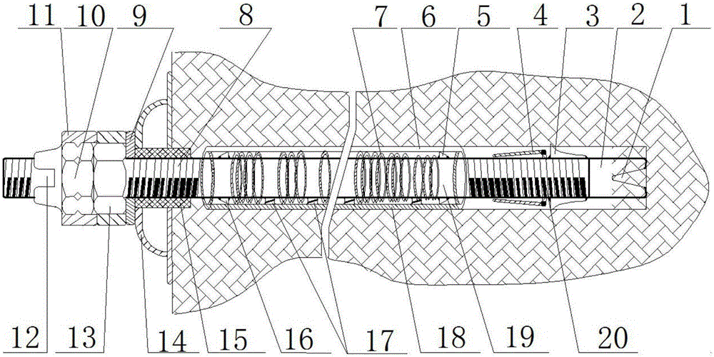 Novel durable magnetization anchor rod