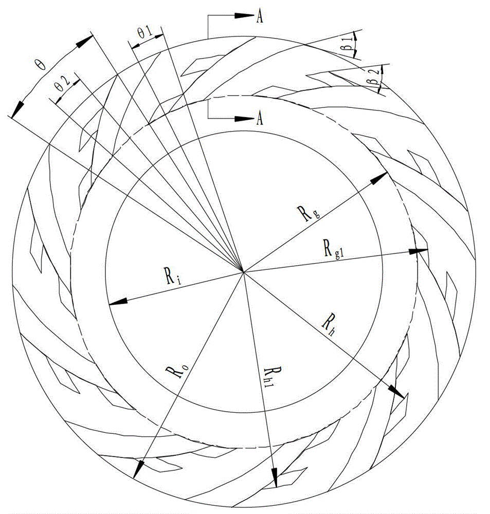 Mechanical sealing structure for radial shunt type groove end faces of pinion-like grooves