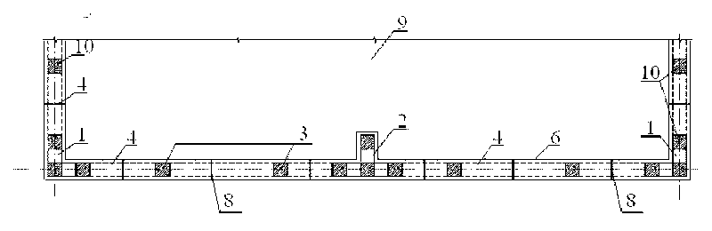 Steel structured wide-bay energy-saving residential building with gypsum walls and on-site layering and sectioning manufacturing method