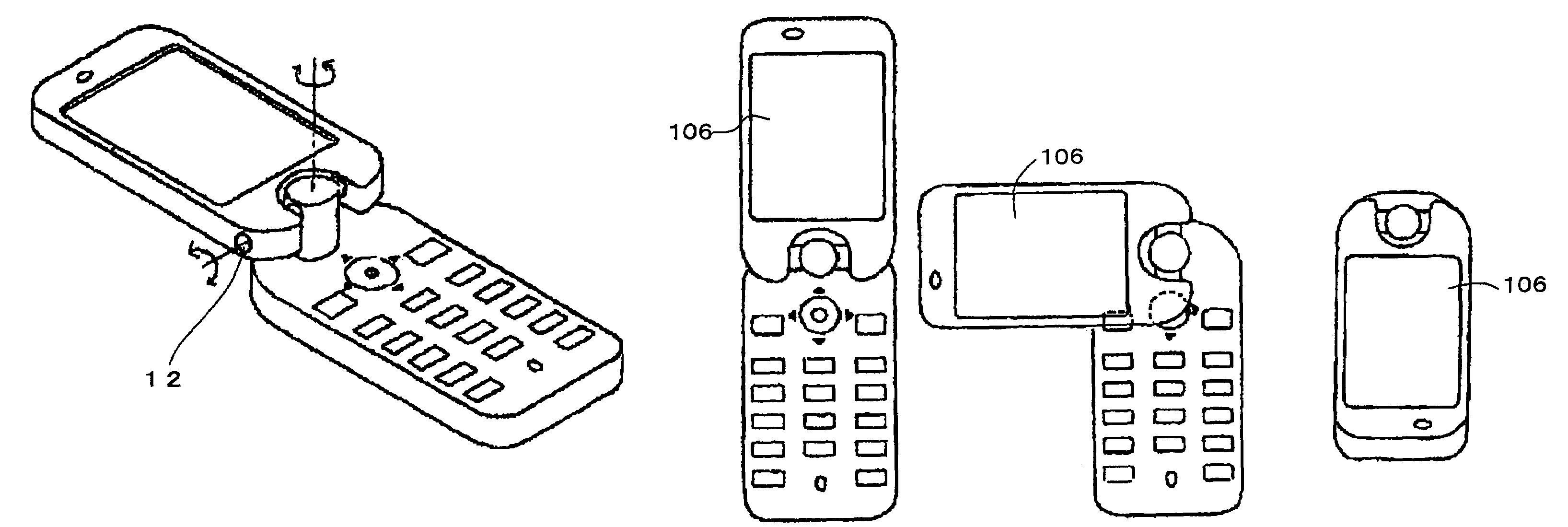 Rotating mechanism of biaxial hinge and portable telephone with the same