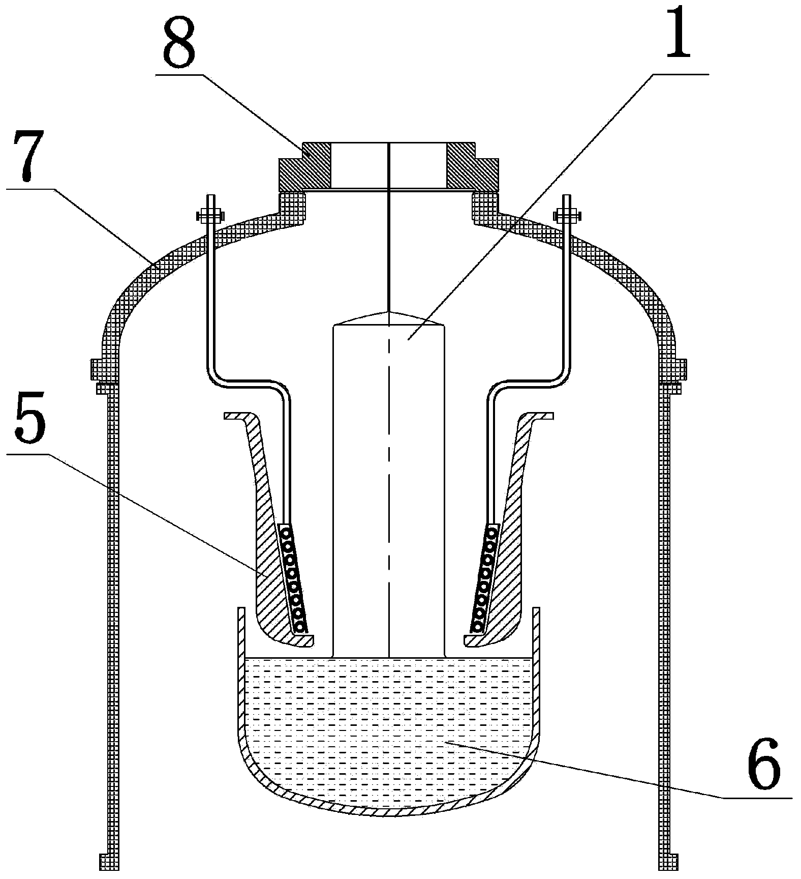 Single crystal furnace capable of improving czochralski-method single crystal growth speed