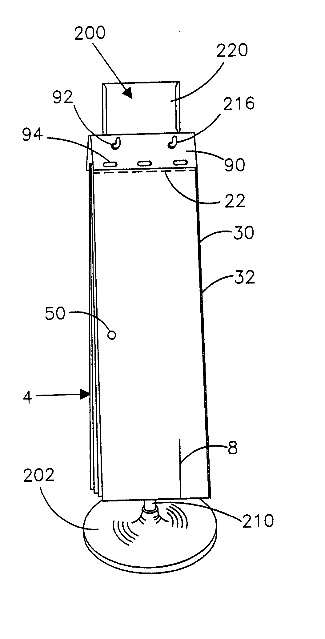 Stacked assembly of disposable biohazard containment bags having a reinforced holder