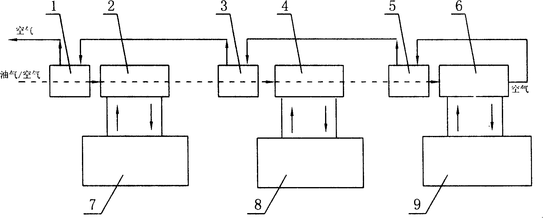 Low-temperature refrigeration device for recycling oil gas