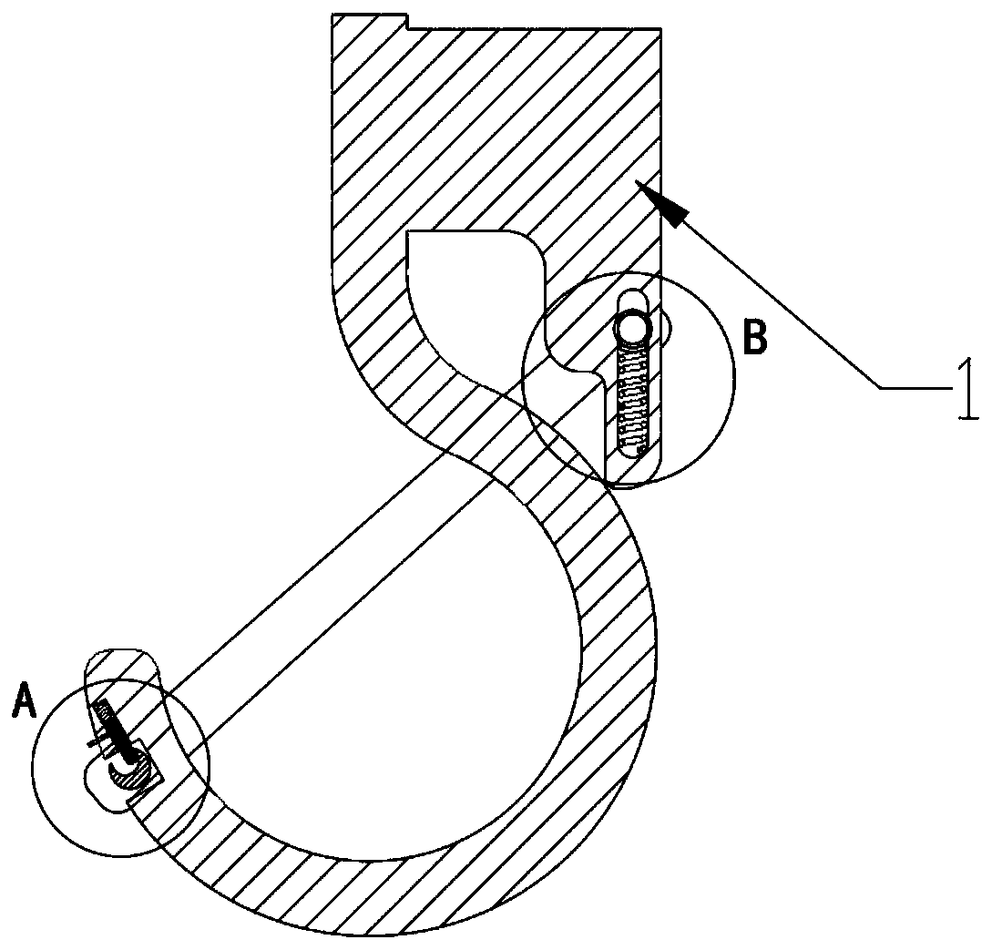 Anti-disengagement device for lifting hook of crane