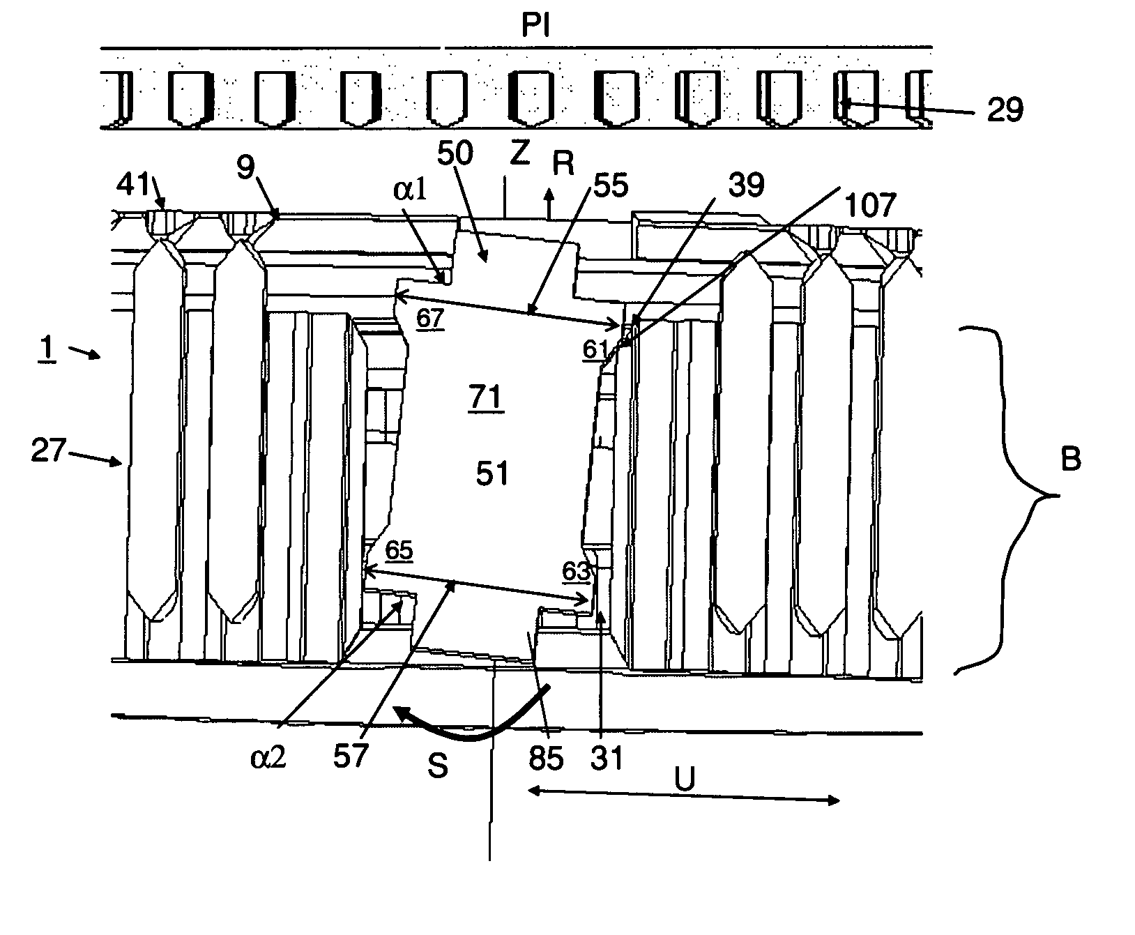 Transmission synchronizing system, in particular, in the form of a servo synchronizing system