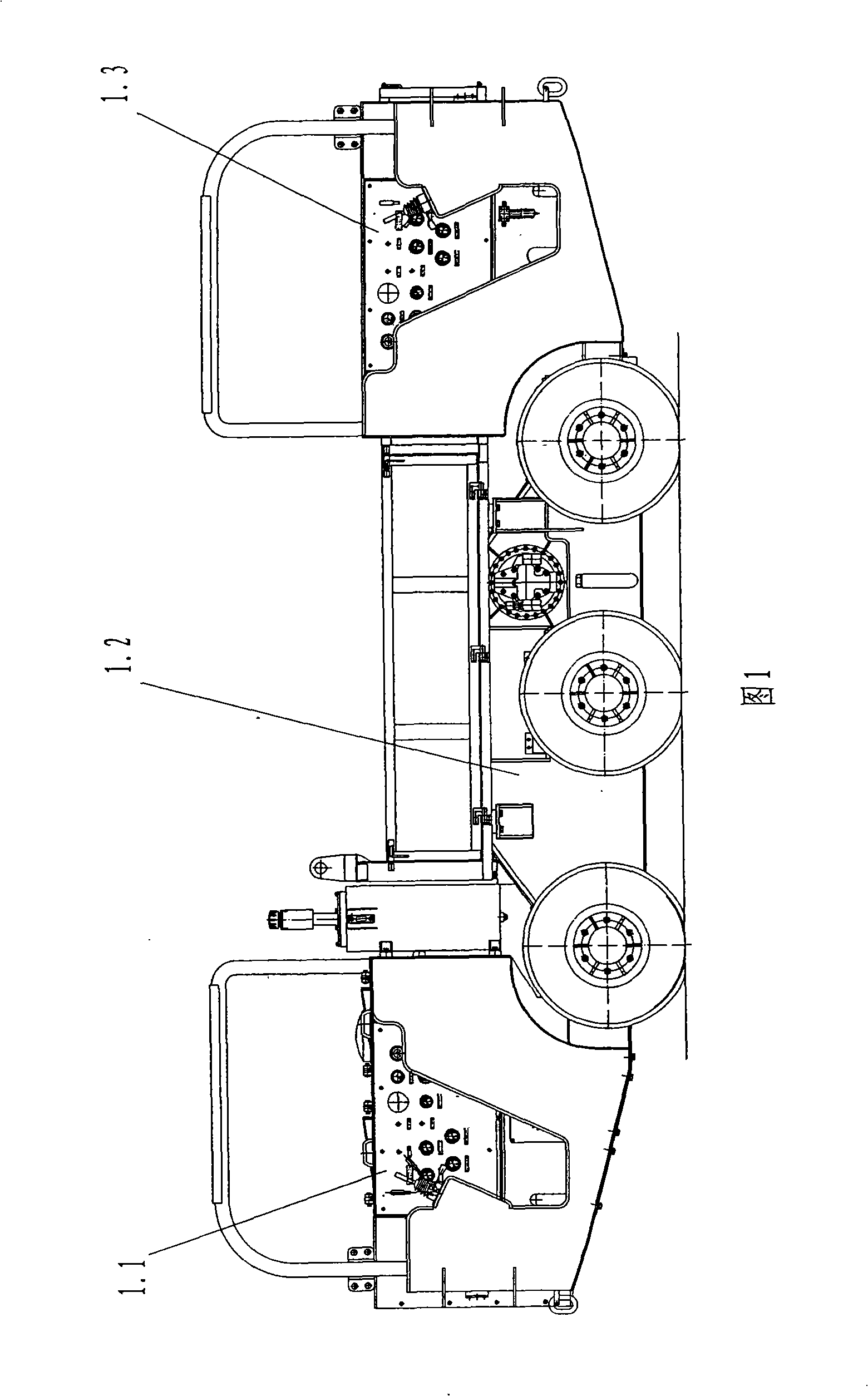 Plastic core-rubber-tire trucks for crossheading