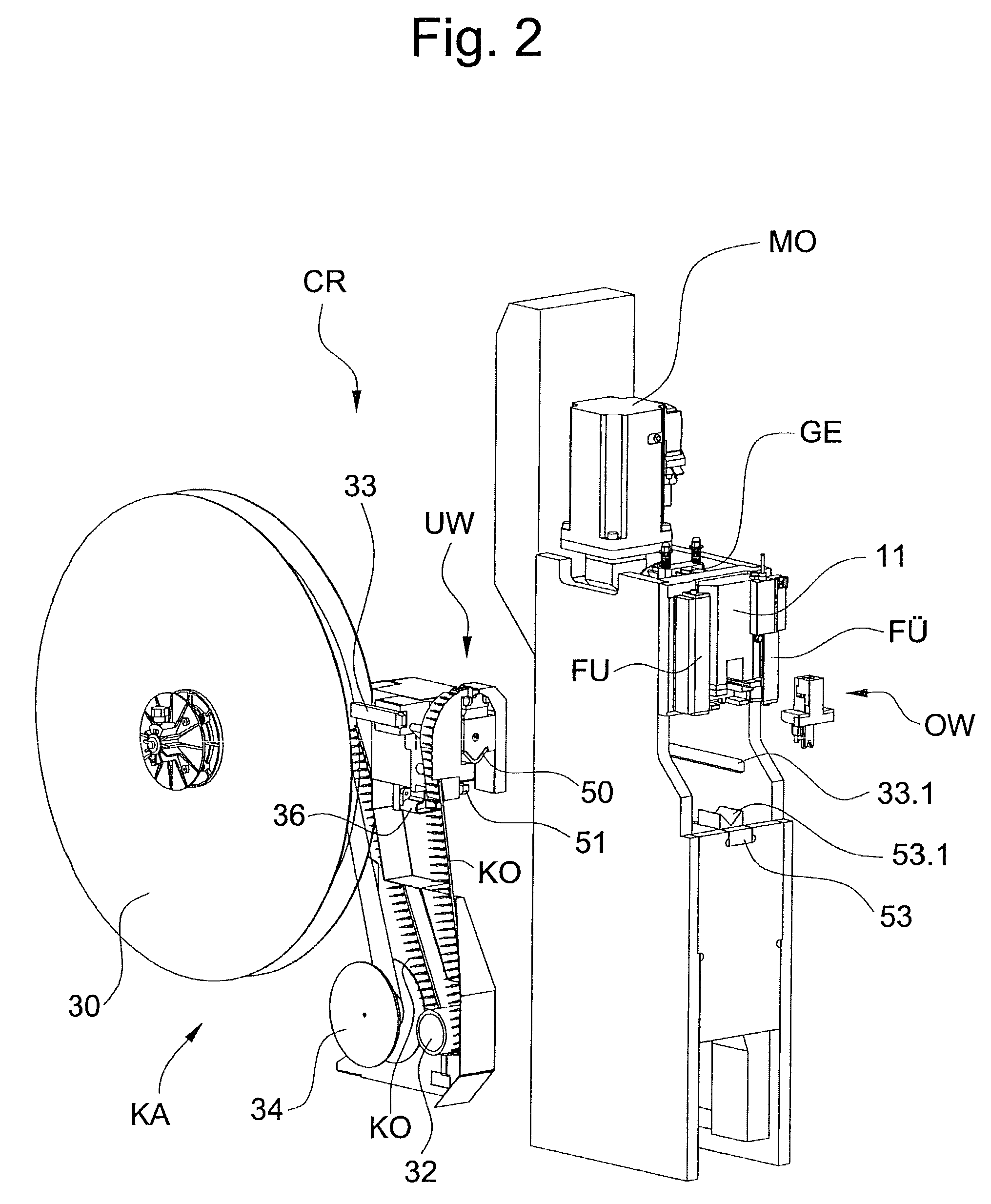 Crimping press with contact feed