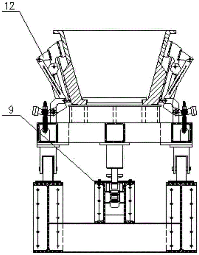 Independently-driven on-line unloading type calcium carbide furnace discharging transport cart