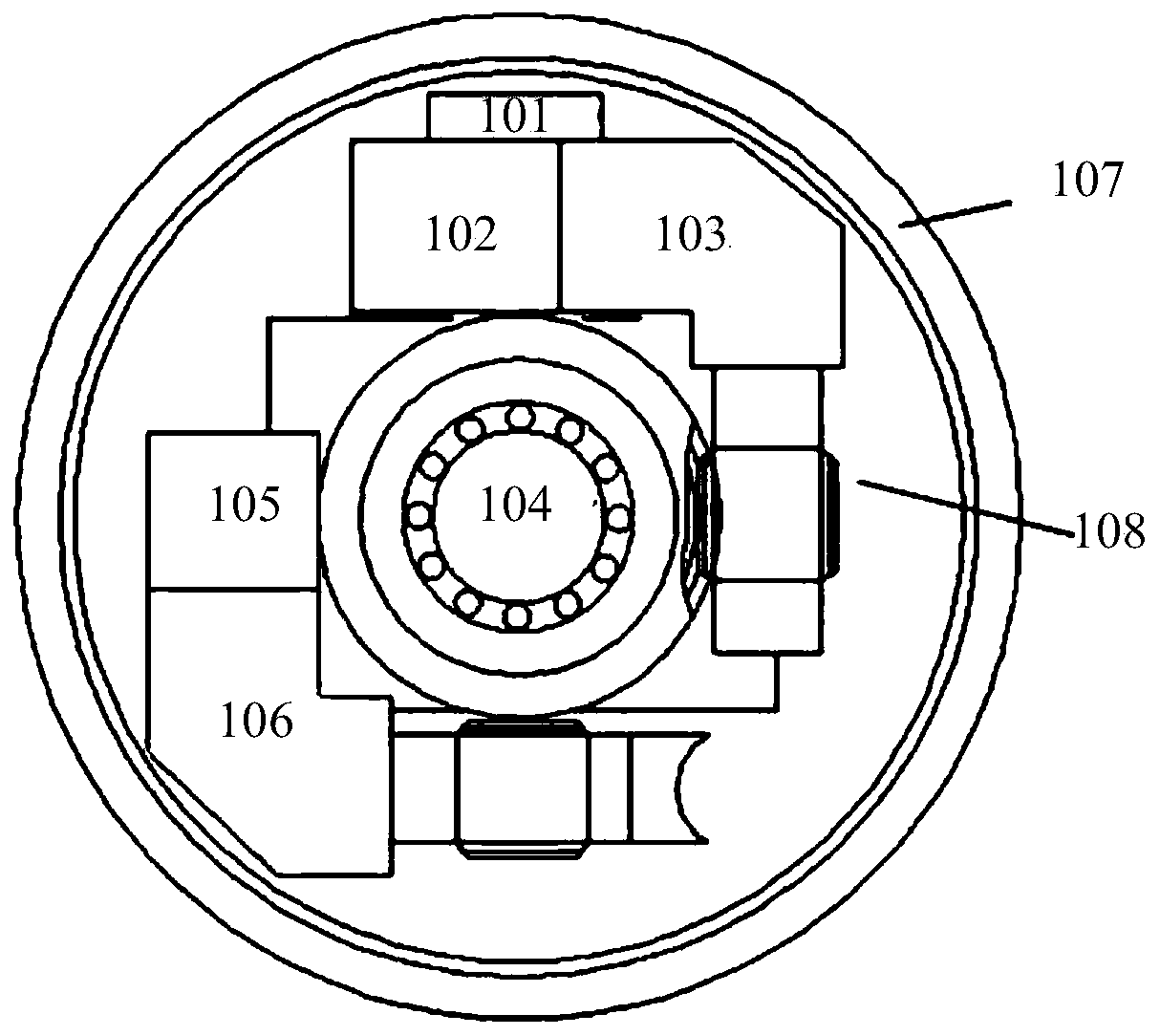 A two-dimensional rotating top precision detection method