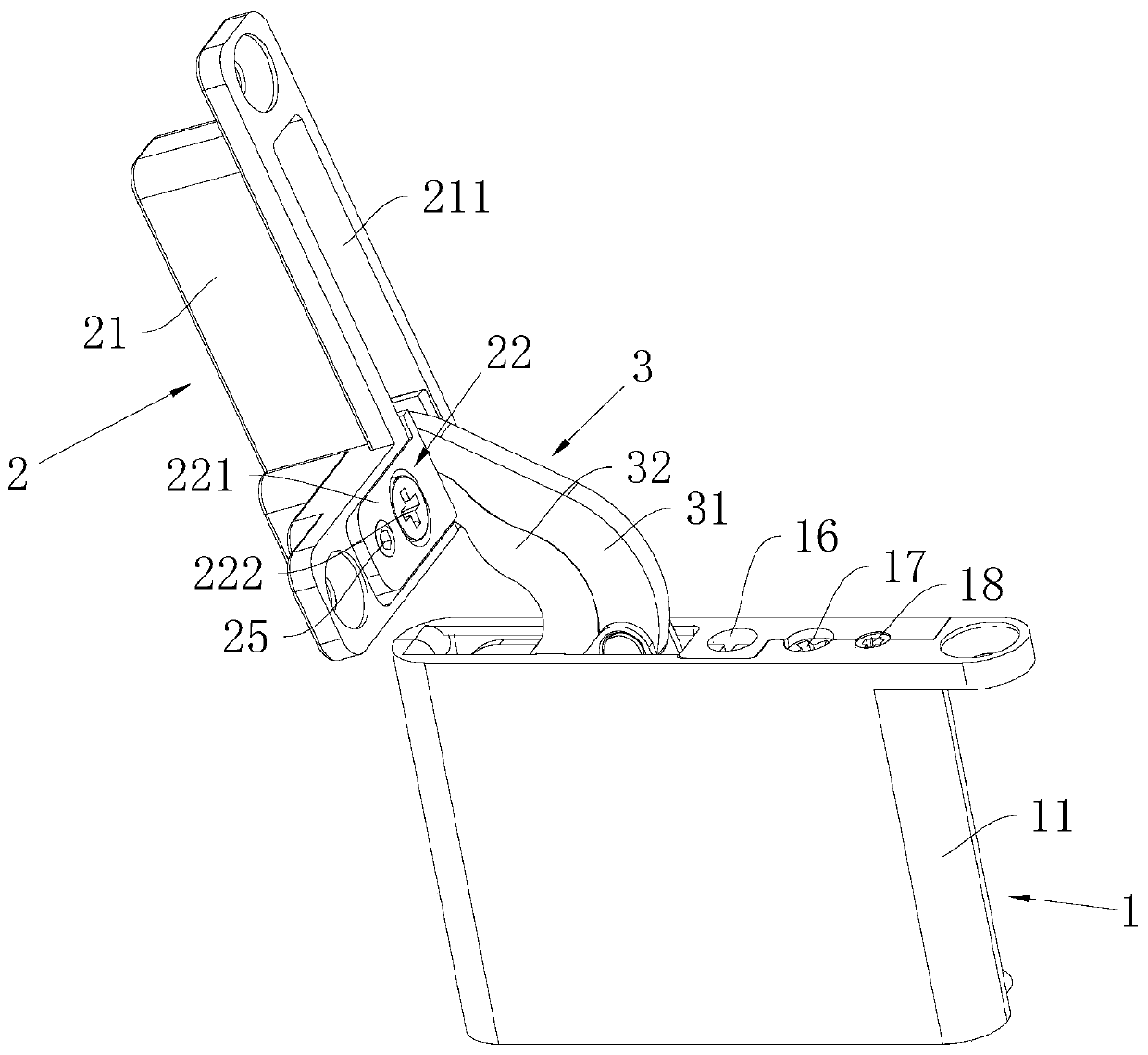 Hidden type top-bottom hinge