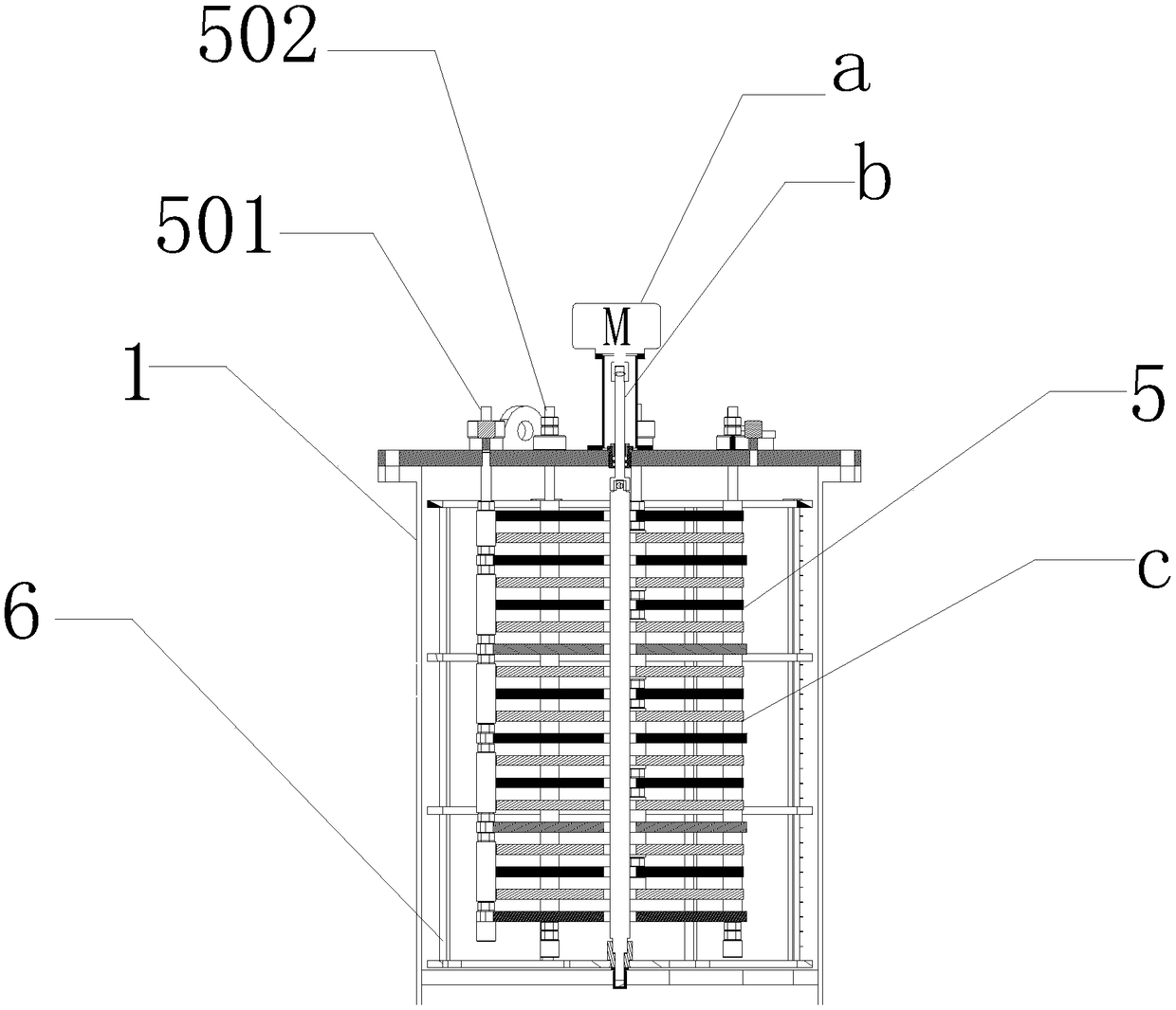 Sewage efficient flocculation clarification device