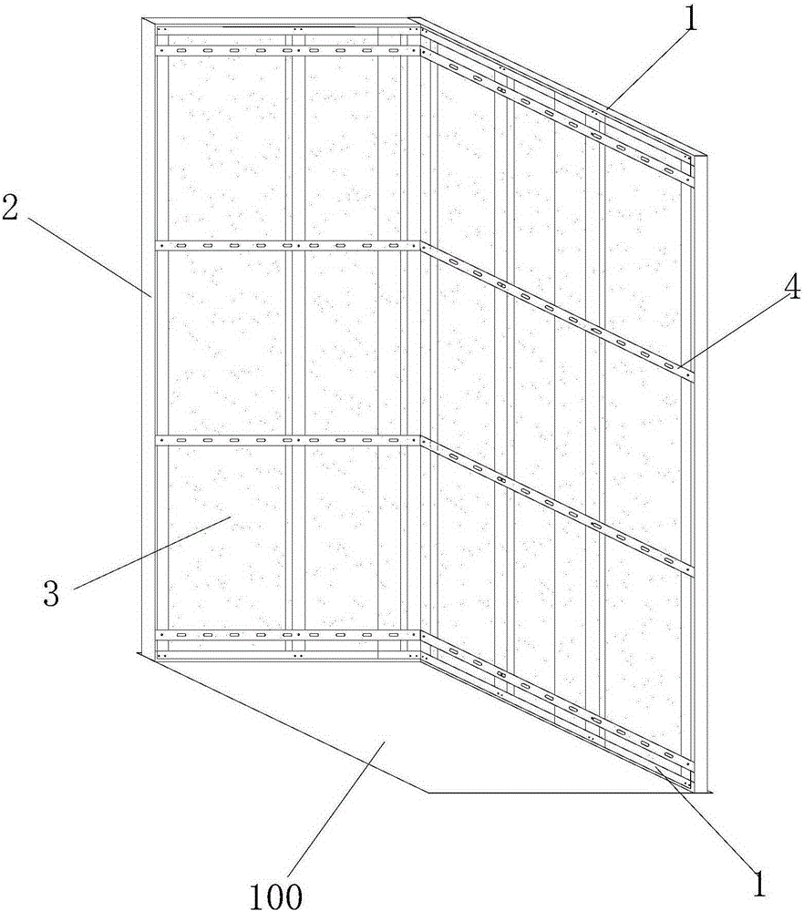 Rapid construction method of indoor secondary lightweight partition wall and the partition wall