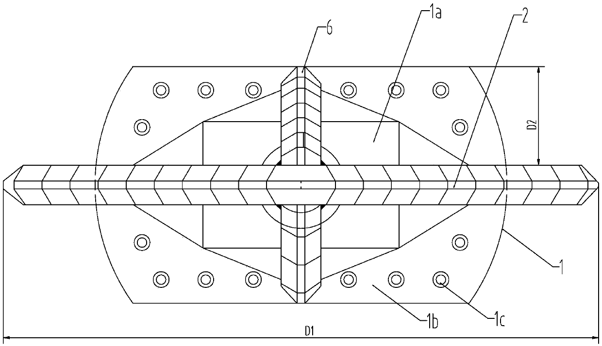 Central fishtail cutter