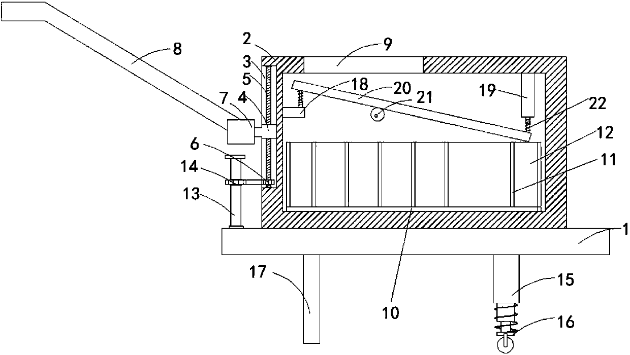 Classification sieving type tea leaf loading trolley