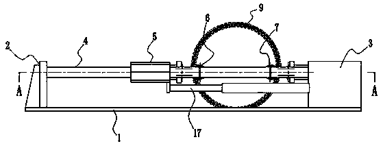 Device and method for testing elongation and pull-apart of integral rubber track in horizontal state