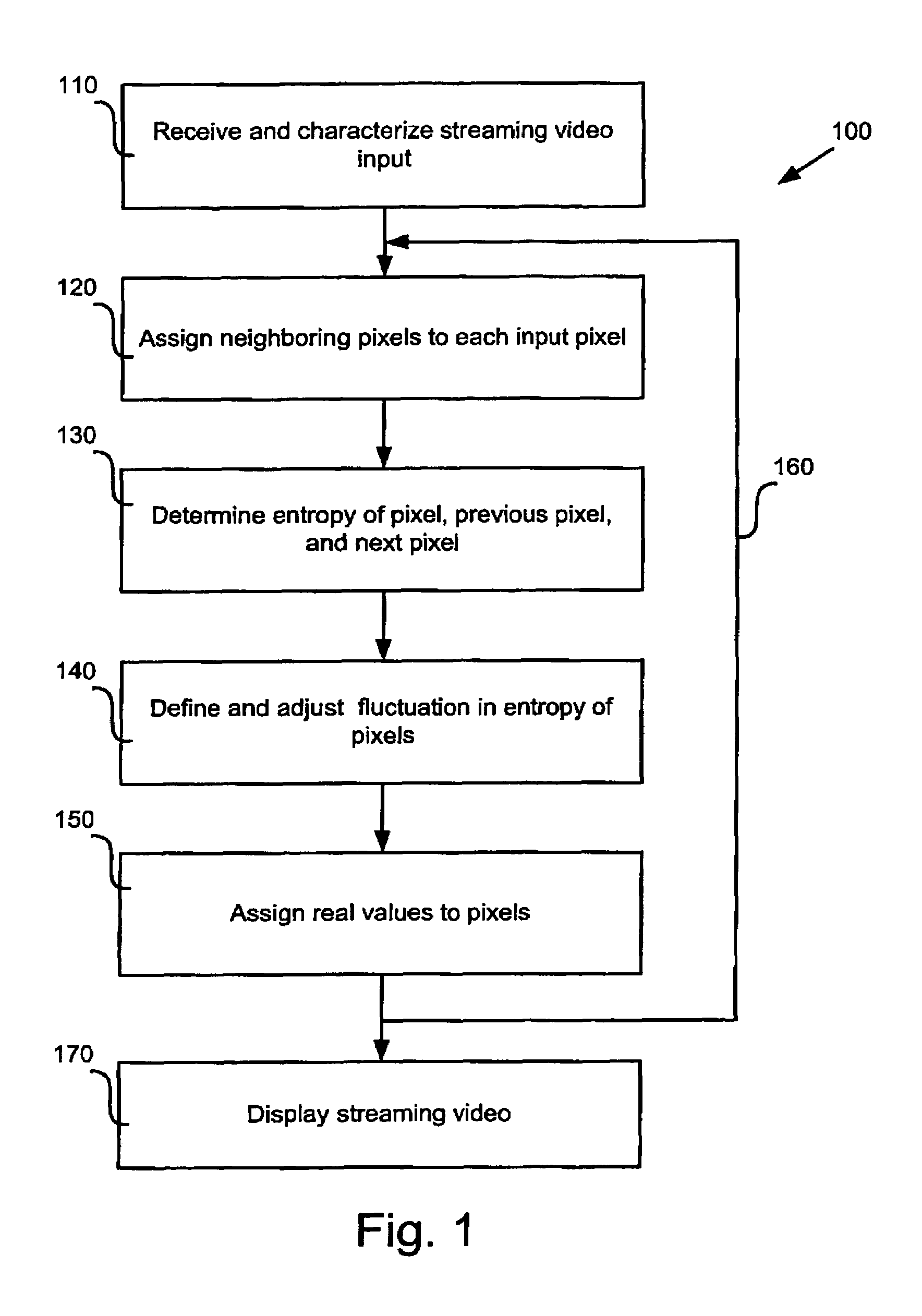 Method for determining entropy of a pixel of a real time streaming digital video image signal, and applications thereof