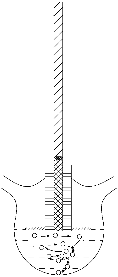 Shock-absorbing rotary disk electrode device for avoiding bubbles in center of electrode