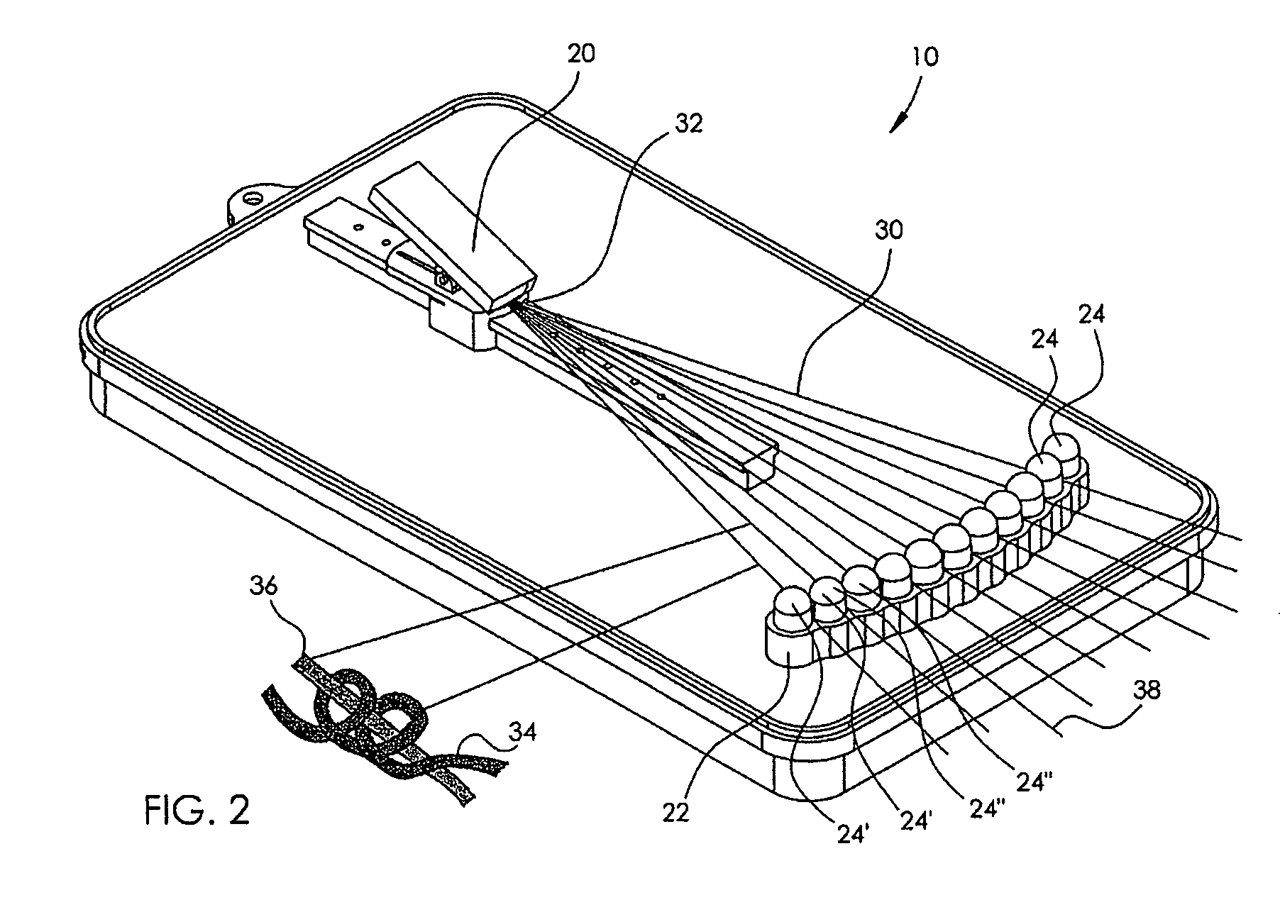 Device and kit for making knotted string accessories