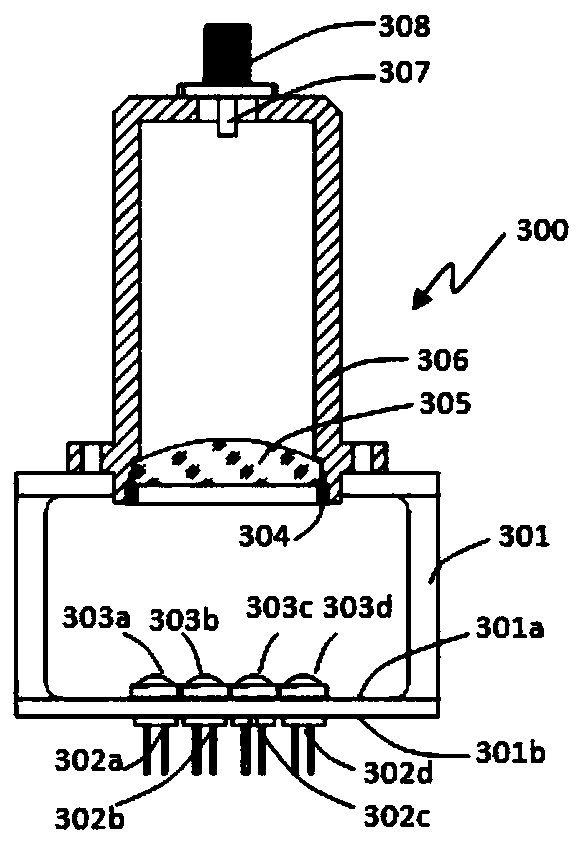 Multi-single-tube semiconductor laser coupling single-core optical fiber assembling and adjusting device