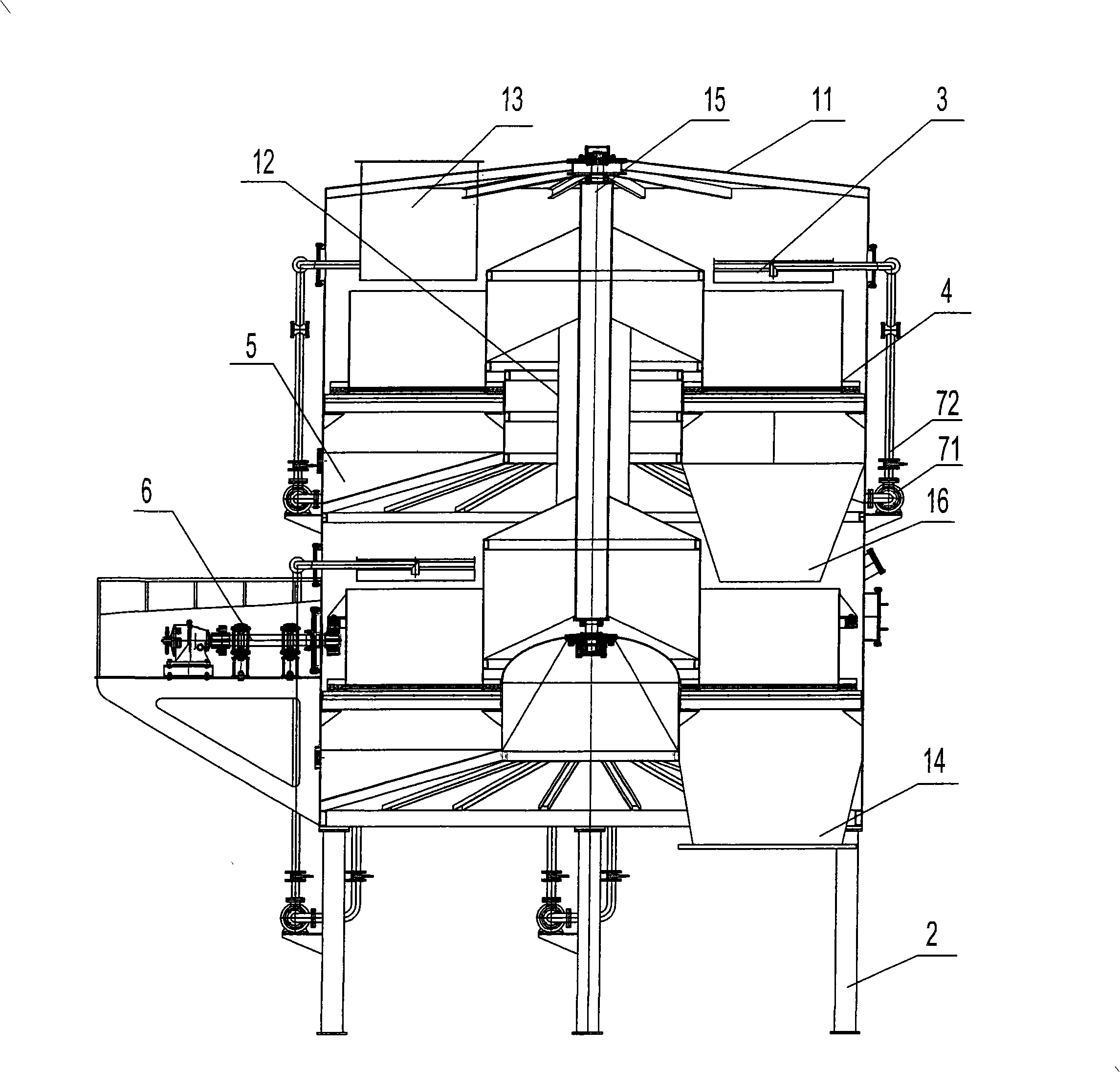 Method and equipment for continuous gradient counterflow extraction for producing soybean concentrate protein