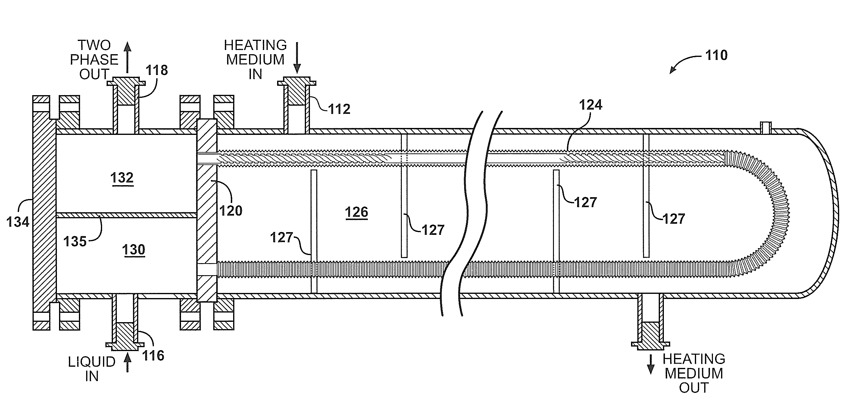 Dual enhanced tube for vapor generator