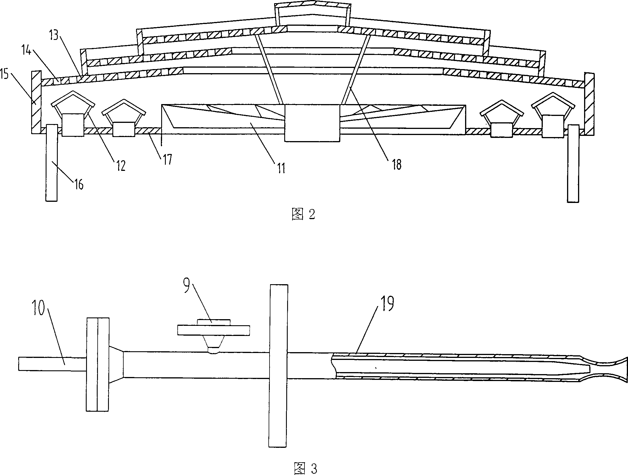 Acetic acid and acetic anhydride carbonyl reaction kettle for gas liquid ejecting combined slurry bed